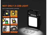 Superfire Lanterna Em Miniatura LED COB 9W 600lm IP44 MX16 Superfire Lanterna Em Miniatura LED COB 9W 600lm IP44 MX16